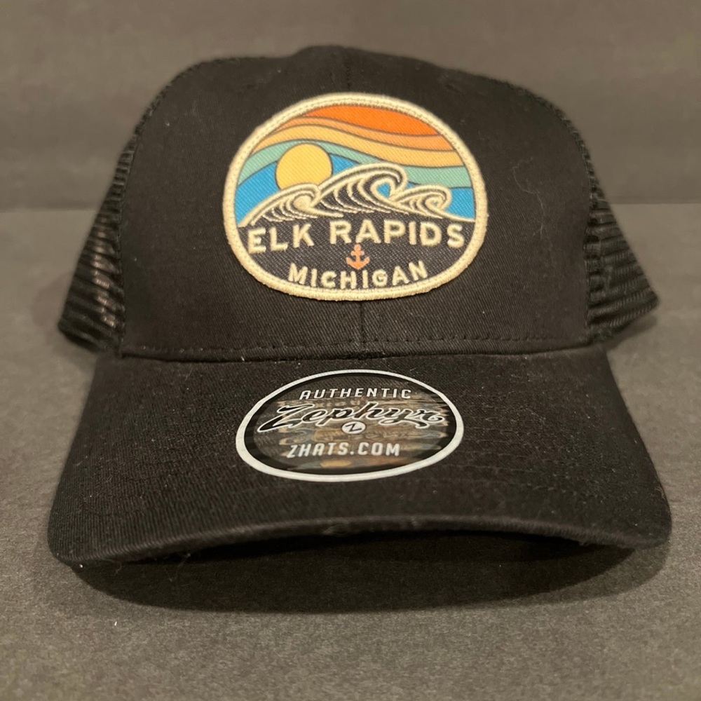 Zephyr Elk Rapids Michigan Unisex Trucker SnapBack Cap.